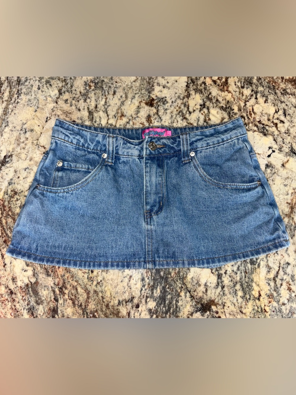 ❌SOLD❌ Edikted Blue Denim Mini Skort